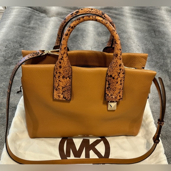 MICHAEL Michael Kors | Bags | Michael Kors Leather And Snake Skin ...